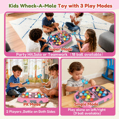 TooLion Whack Mole pink hammers for safe, lively pounding play sessions.