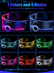 TOODOO futuristic LED visor glasses at a nightclub