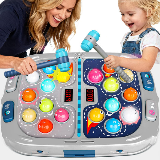TooLion 2-Player Whack Mole with three modes and audio-visual cues for engaging play