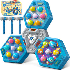 TooLion 3-Player Whack Game in action; boosts hand-eye coordination during mole play.