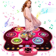 TooLion dance mat with light-up gem keys guiding kids through steps
