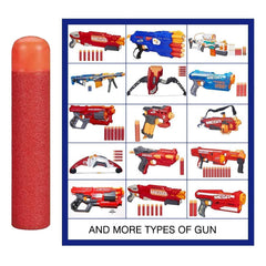 Toosci Mega Darts 120 red refills neatly arranged for easy selection