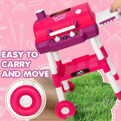 Smooth wheels on TooyBing grill aid outdoor movement across grass or floor