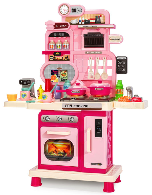 TooyBing kids' play kitchen stove with glowing lights for imaginative pretend cooking.