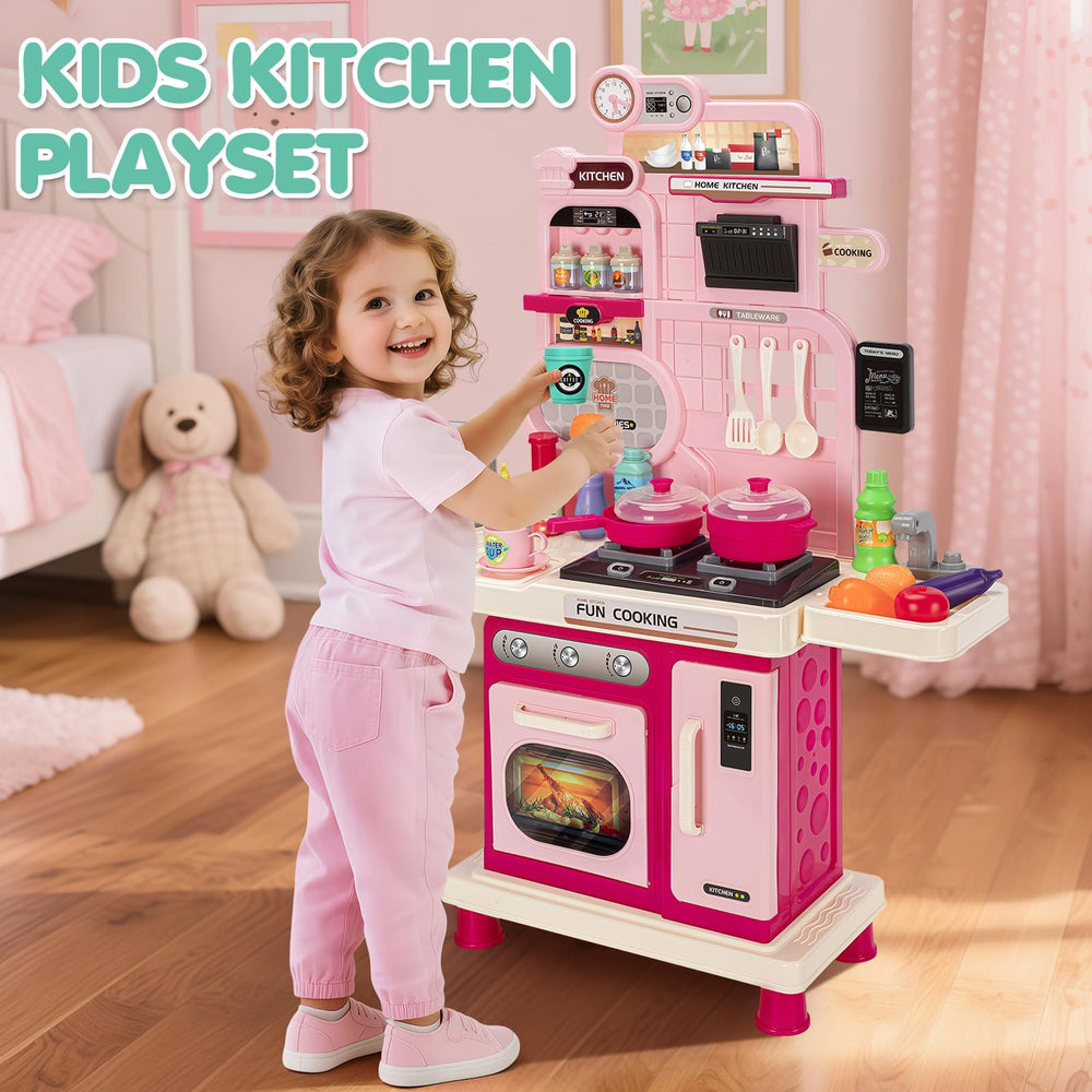 TooyBing kitchen accessories storage basket keeps pieces organized during play.