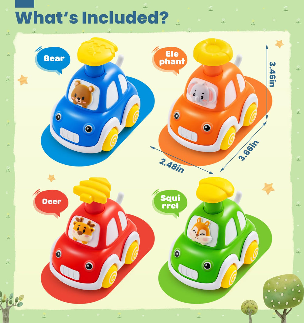 TooyBing press and go squirrel driver builds fine motor skills through button pressing.