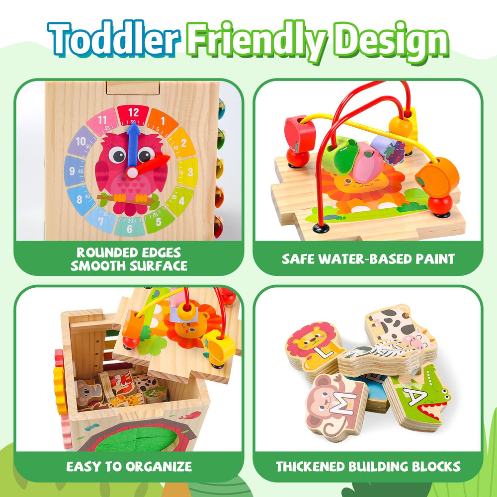 Tooysea bead-maze promotes problem solving and precise finger movements.