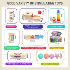 Tooysea sensory ball provides textured play for tactile development and grip.