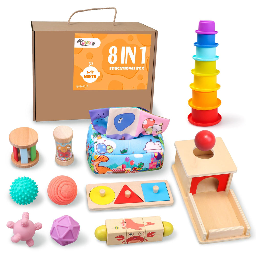 Tooysea tissue box engages hands-on exploration to boost early fine motor skills.