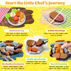 Tooysea food accessories closeup for varied pretend meals.