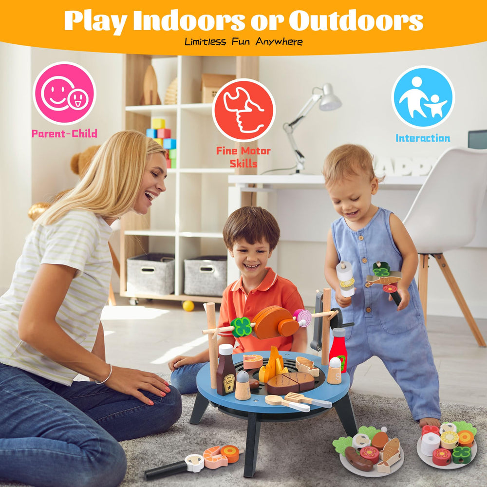 Tooysea grill playset ideal for indoor and outdoor use.