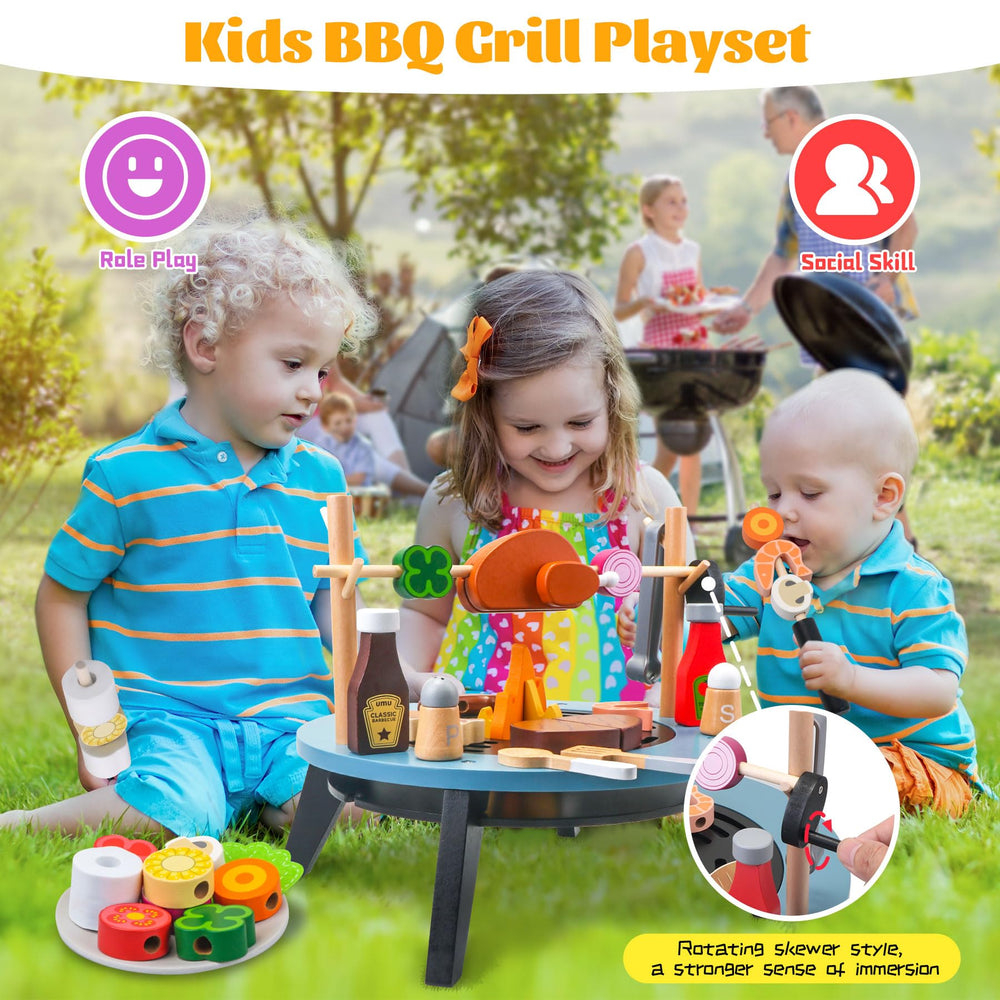 Tooysea grill skewering mode promotes fine motor skills and sharing.