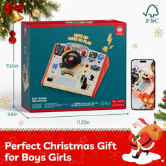 TOP BRIGHT Busy Board large buttons offer accessible activities for kids.