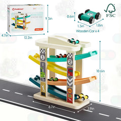 Top Bright mini cars and ramps enable imaginative play.