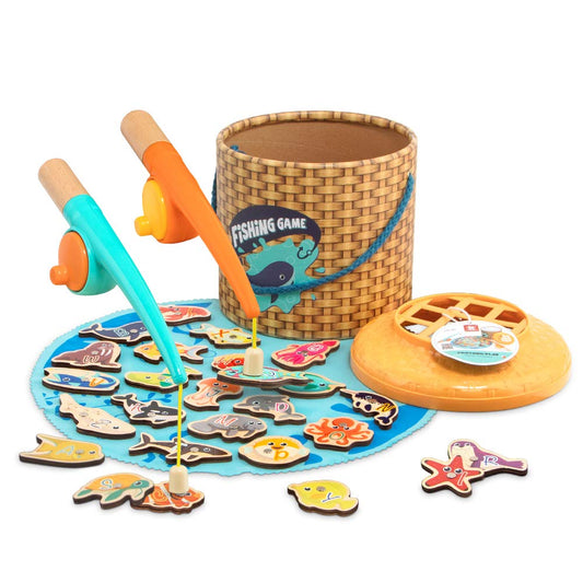 Top Bright Fishing Game poles promote fine motor skills during play.