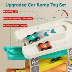 Top Bright rooftop parking lot for easy car storage after play.