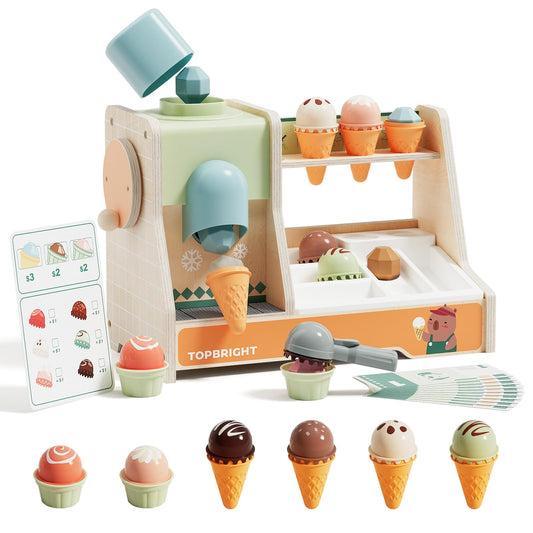 TOP BRIGHT wooden ice cream counter inspires imaginative play at home