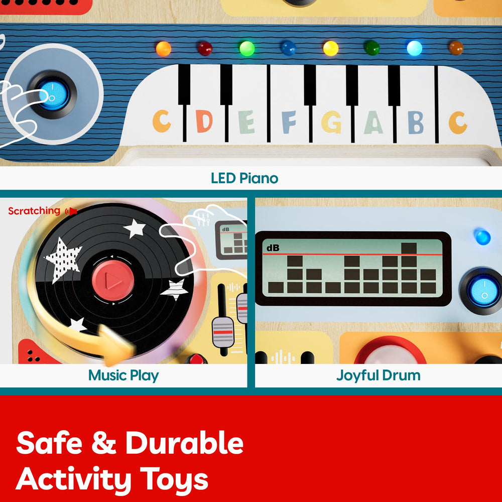 Top Bright Wooden sensory toy with 360-degree rounded edges supports safe, durable play.