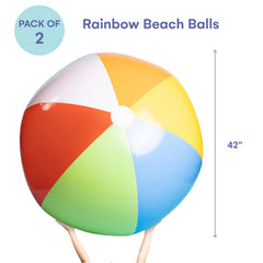 Top Race giant beach ball 42-inch pack display with two balls.