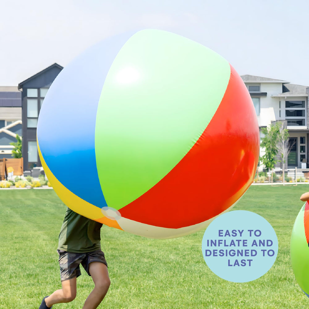 Top Race giant beach ball 42-inch side view for beach games.