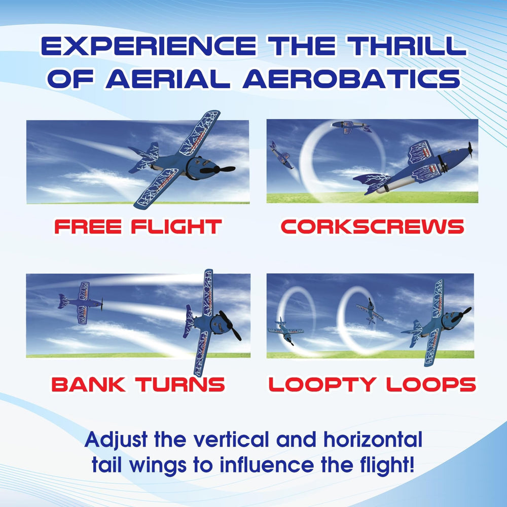 Top Secret Toys Aero Storm loops showcase high-speed looping maneuvers.