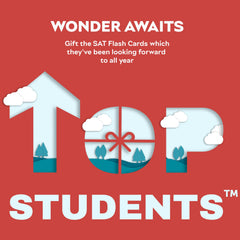 TOP STUDENTS SAT Flash Cards box supports group study with easy organization
