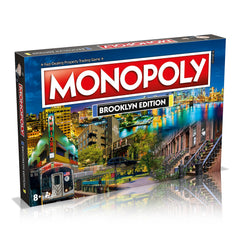 Top Trumps Monopoly Brooklyn Edition board showing Brooklyn landmarks for immersive family game night.