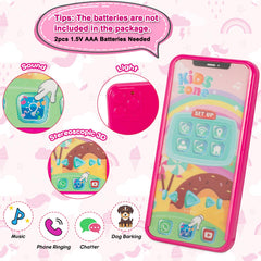 TopBeths Play Purse toy phone lights up and makes sounds for interactive play.