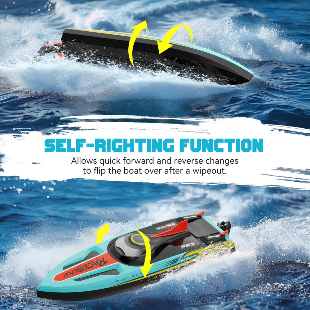 TOPCHOIC ABS hull and nylon prop deliver durability in water racing.