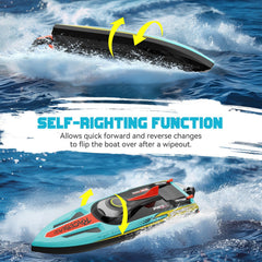 TOPCHOIC ABS hull and nylon prop deliver durability in water racing.