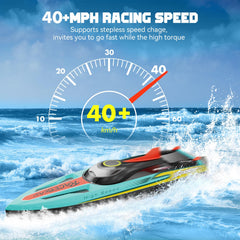 TOPCHOIC RC Boat with water cooling maintaining motor temp during intense runs.