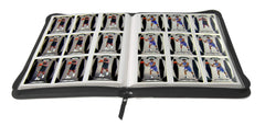 TopDeck 500 Card Ringless Zip Binder Pro white leather cover close-up
