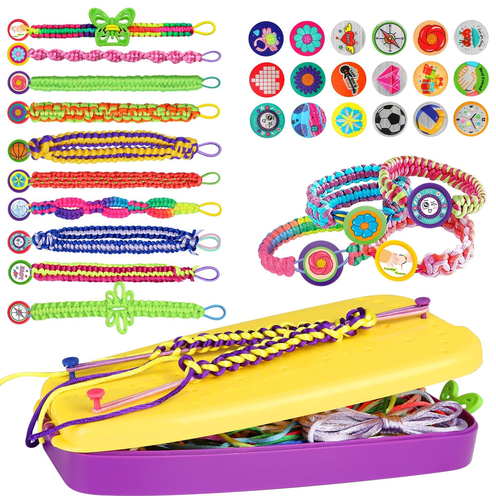 Topdiaos friendship bracelet loom with pegs for quick, mess-free crafting