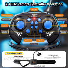 TOPMVP 2.4GHz RC Stunt Car blue remote control option for precise steering