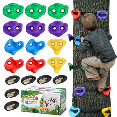 TOPNEW 12 ninja tree climbing holds with textured grips for reliable outdoor climbing.