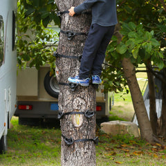 TOPNEW anti-slip holds promote stable grip and safer outdoor tree play.