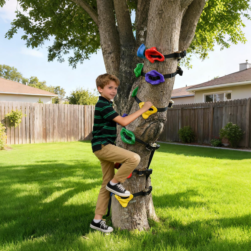 TOPNEW backyard ninja obstacle course arranged for family play