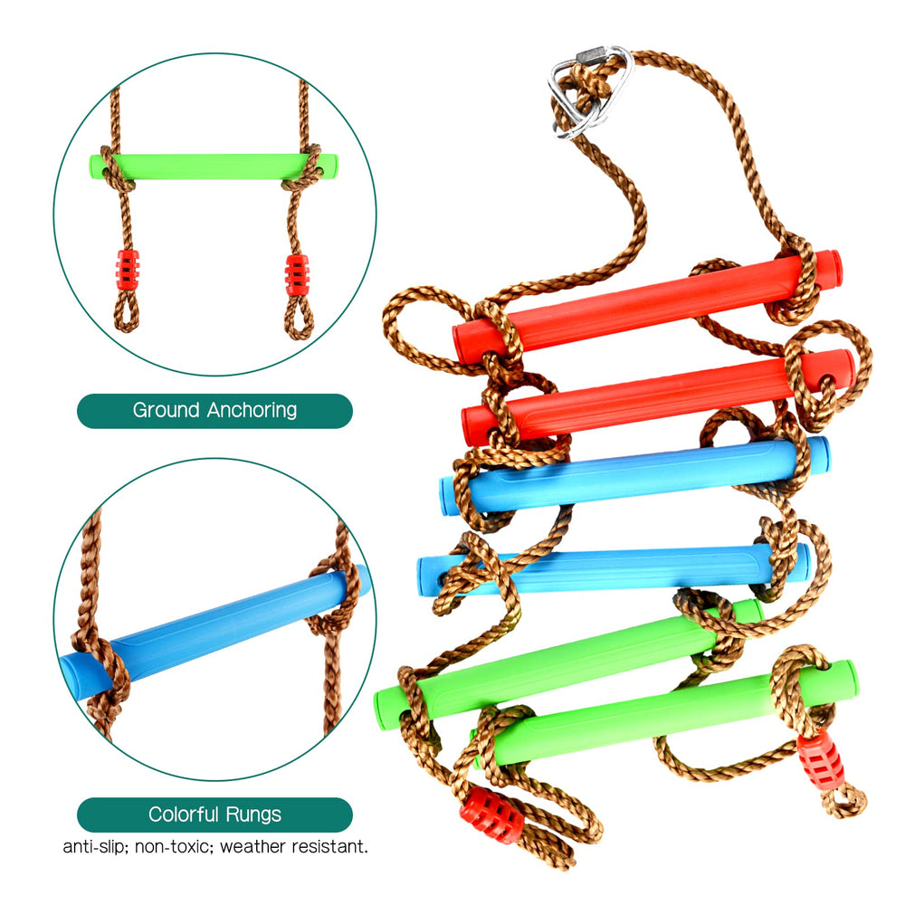TOPNEW rope ladder measures 79 by 12 inches for versatile use.