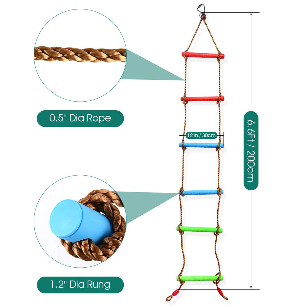 TOPNEW ladder features a stainless steel clasp for easy attachment.
