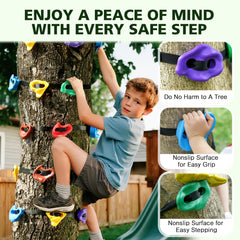 TOPNEW textured hand grips help little climbers safely steady themselves.