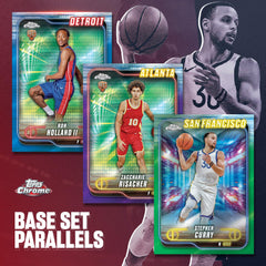 Topps Chrome Basketball exclusive inserts Countdown Complete closeup for unique cards.