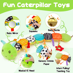 Topsochir baby mirror crinkle toy supports sensory exploration and self-recognition.