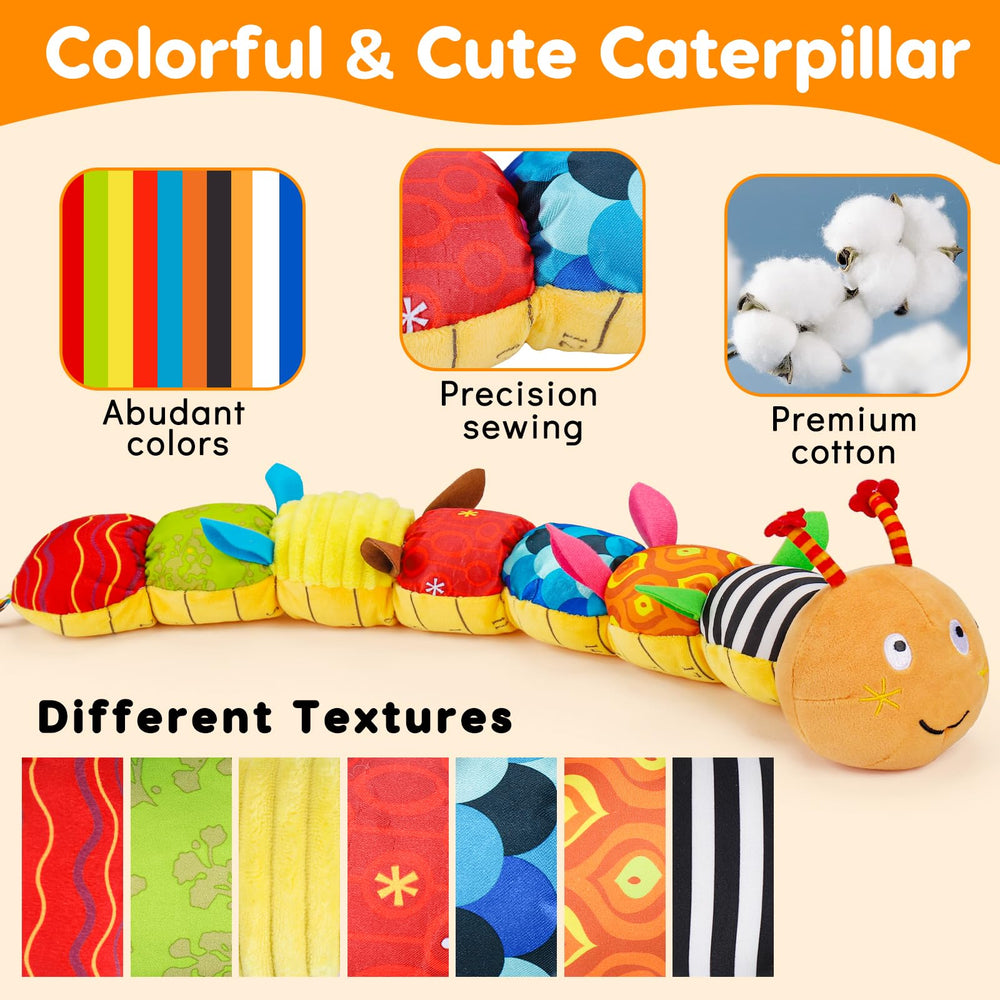 Topsochir baby caterpillar toy for car seat and crib use