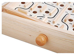 Topwon Wood Labyrinth Table Maze smooth finish ensures gentle hand contact during use.