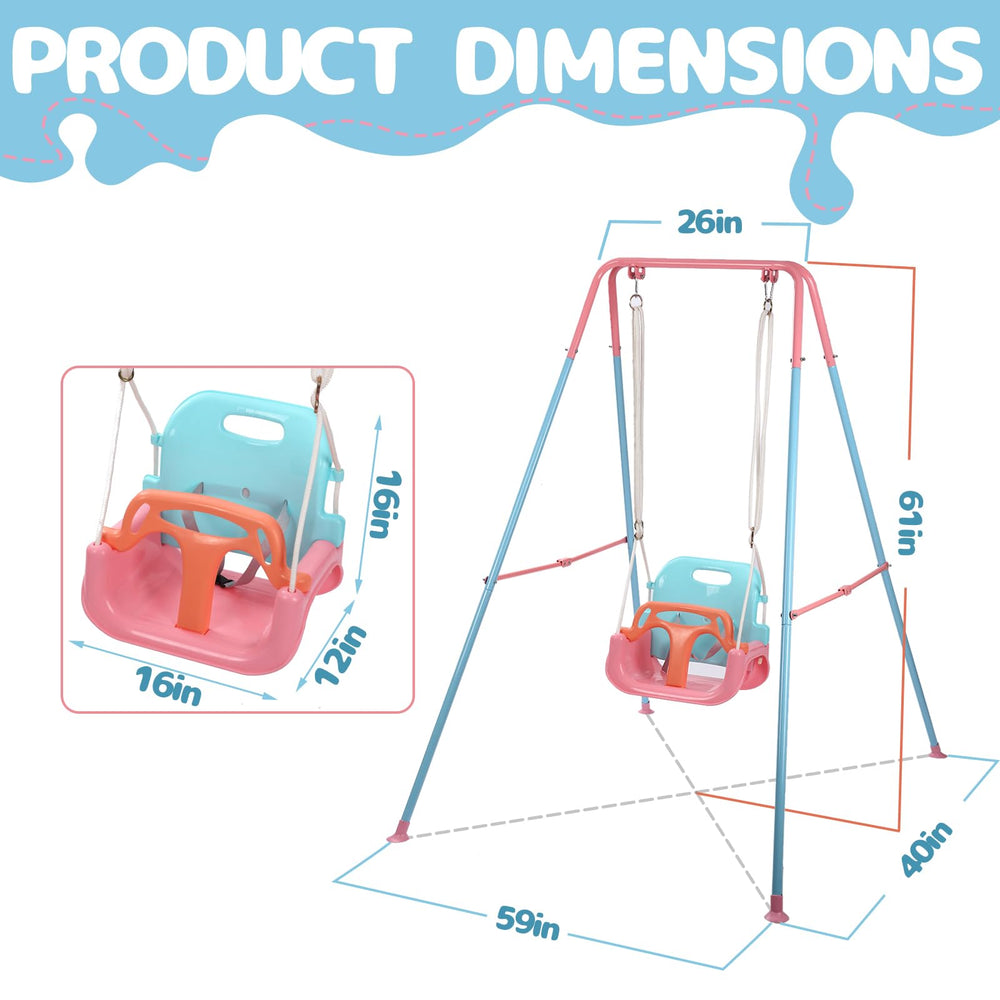 TOREVSIOR TALECO Gear toddler swing includes anti-slip feet for floor protection.