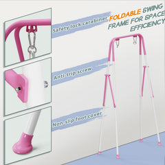 TOREVSIOR triangular frame provides stable, wobble-free swinging outdoors.