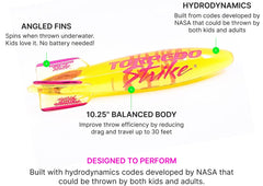 Torpedo Strike SpinFin enables underwater passing games with family.