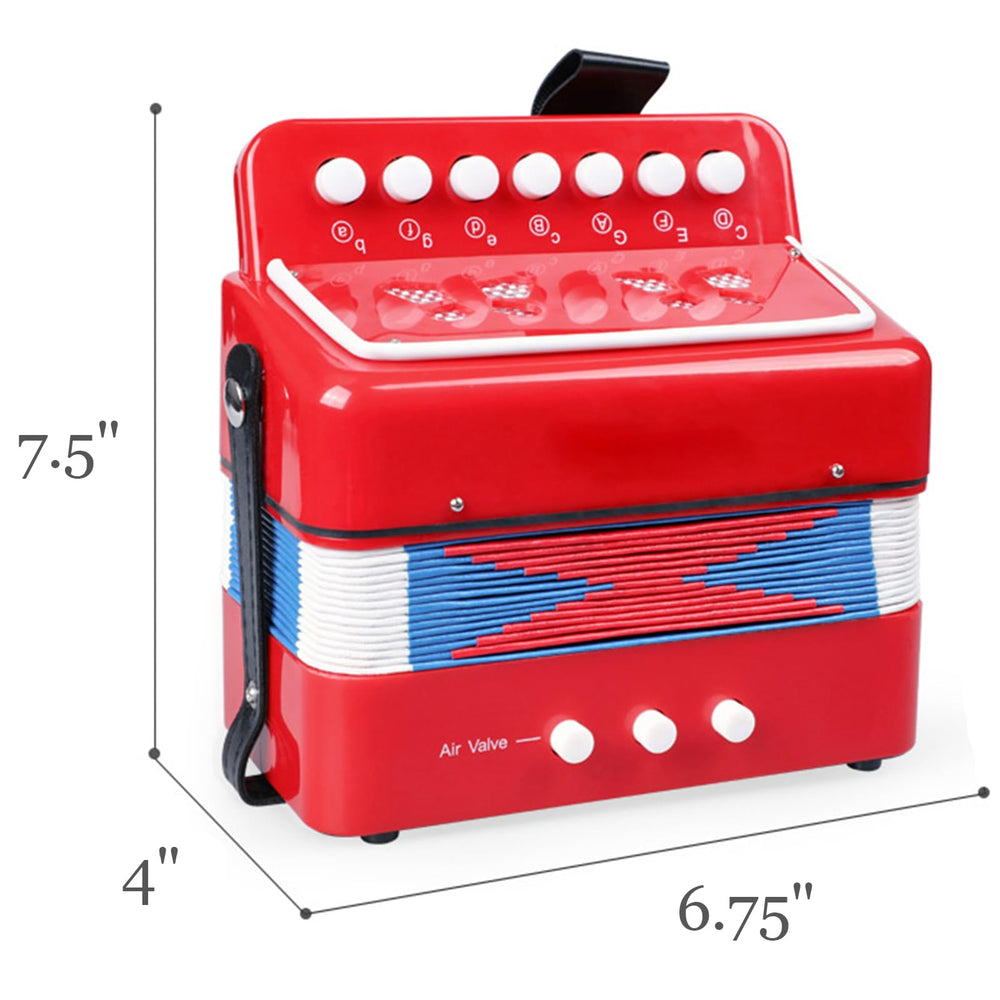 Tosnail small accordion bellows closeup highlighting lightweight construction for portable practice.