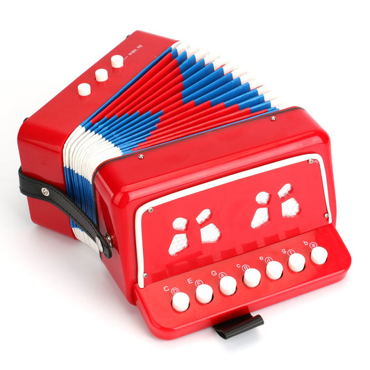 Tosnail small accordion front view with compact 10-key layout for beginners.