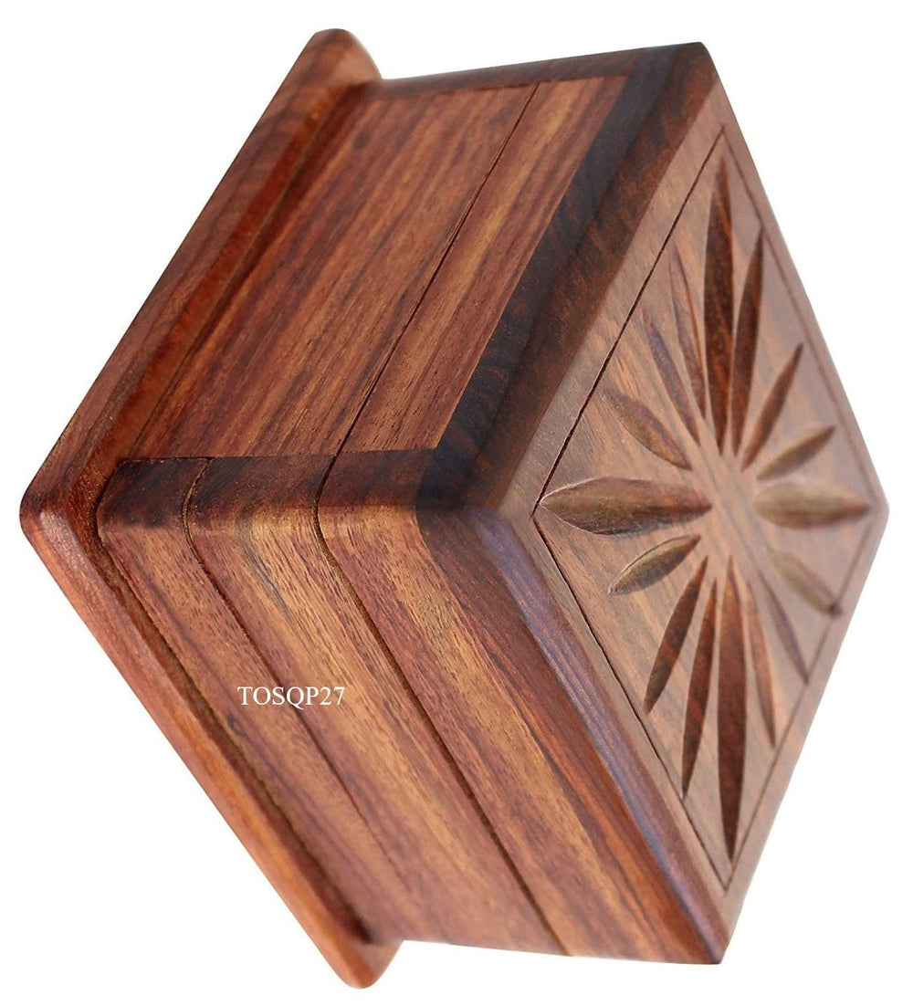 TOSQP27 rosewood grain detail highlights premium craftsmanship and natural texture for an elegant display.